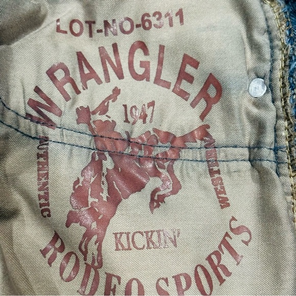 👖🤠 WRANGLER 90s Rodeo Sports Jeans | RARE COLLECTIBLE Factory Flipped Logo | 28 - Picture 6 of 10
